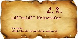 László Krisztofer névjegykártya