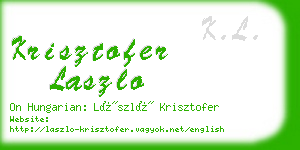 krisztofer laszlo business card